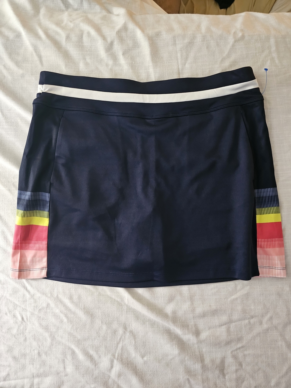 Callaway Navy Skort with Pink and Yellow Stripe Accents